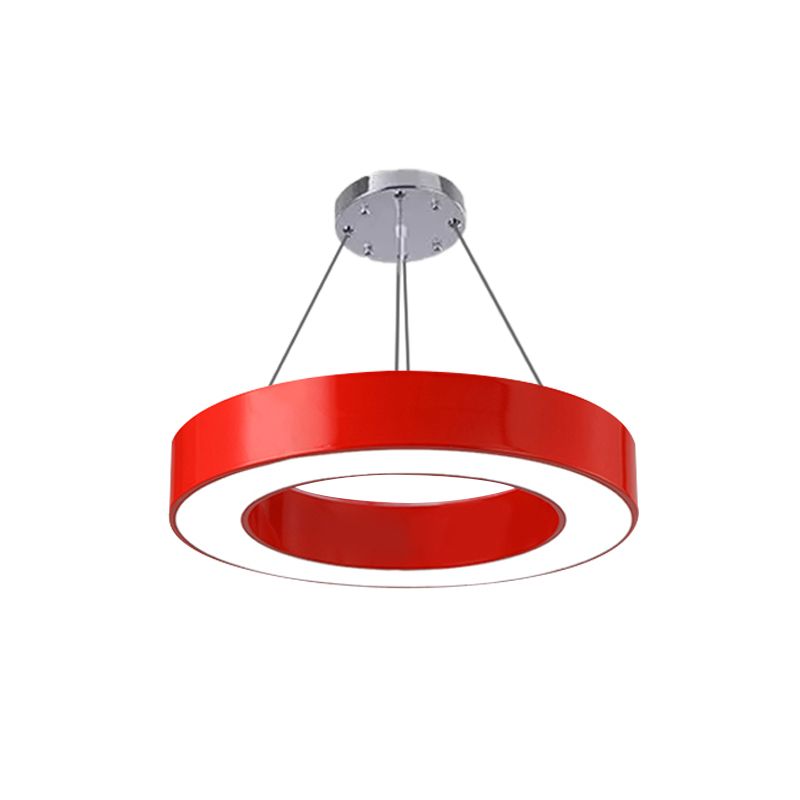 Valentina Modern Pendelleuchte O-Form Gelb/Rot Schlaf/Wohn/Esszimmer Metall ∅40/50/60CM