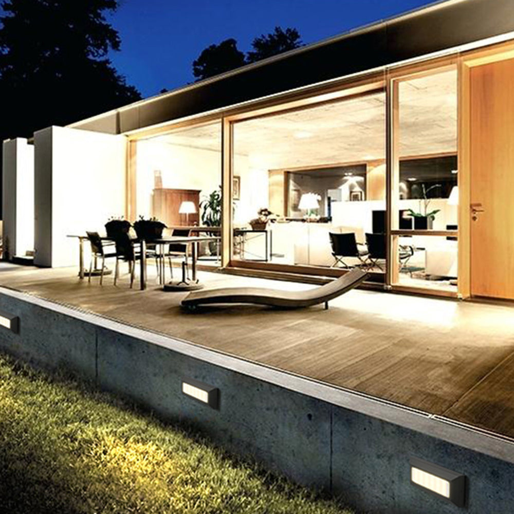 Ray Modern Rechteck LED Außenleuchte Schwarz/Grau Flur/Garten/Terrasse Metall&Acryl 23CM Lang