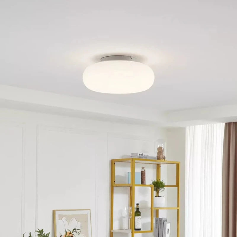 Arisha Modern LED Deckenleuchte Schale Wohnzimmer Schlafzimmer, Weiß, Metall Acryl