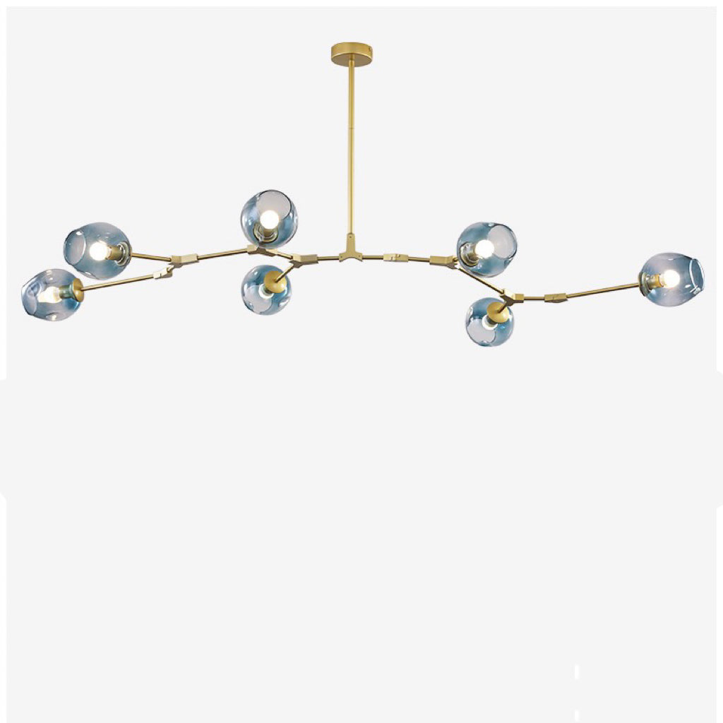Valentina Pendelleuchte Schwarze/Gold Wohnzimmer/Schlafzimmer Glas