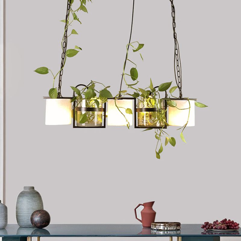 Ritta Design Zylinder LED Pendelleuchte Schwarz Wohn/Schlaf/Esszimmer Metall&Glas 90CM Lang