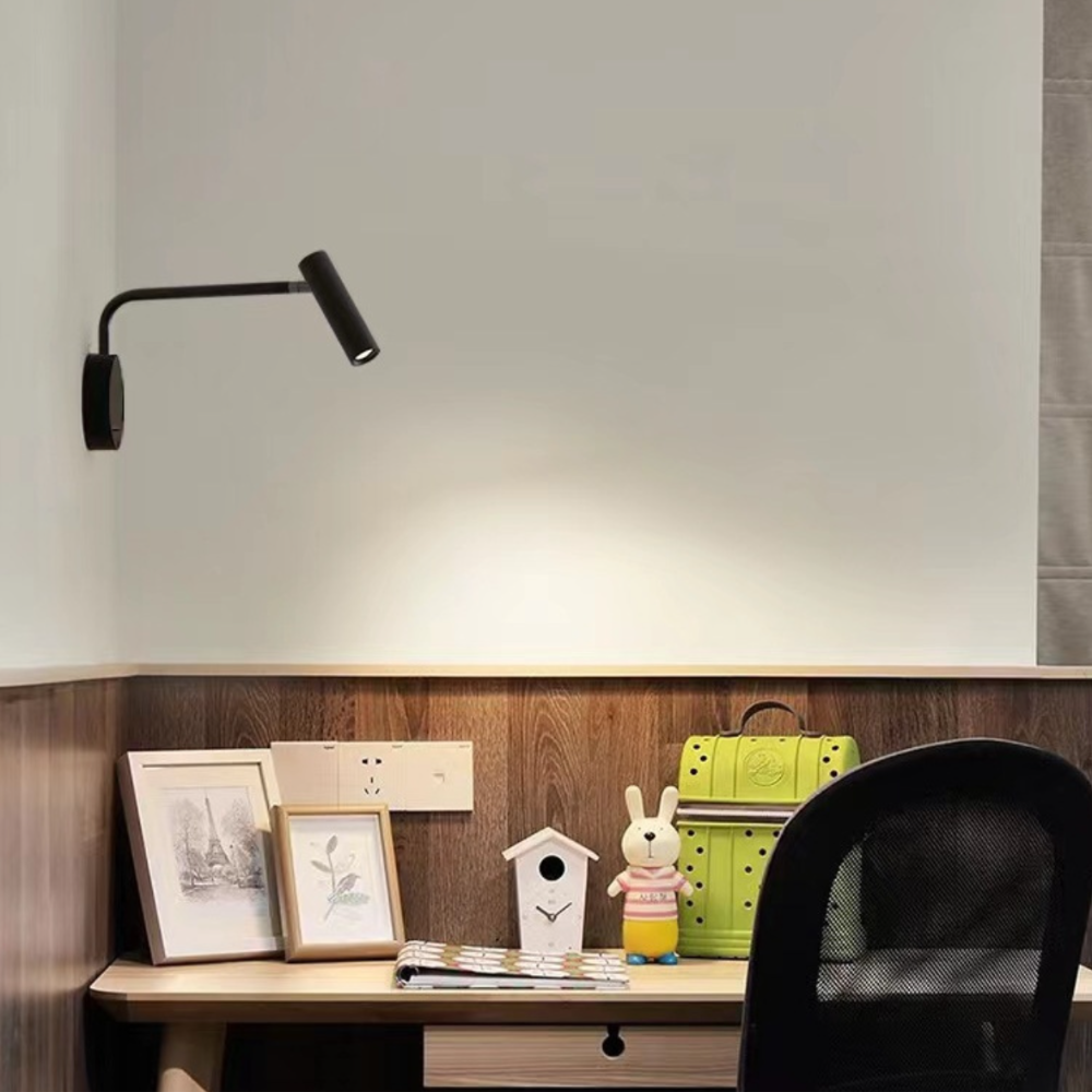 Arisha Wandleuchte Strahler Schwarz/Weiß Wohnzimmer Metall Modern LED