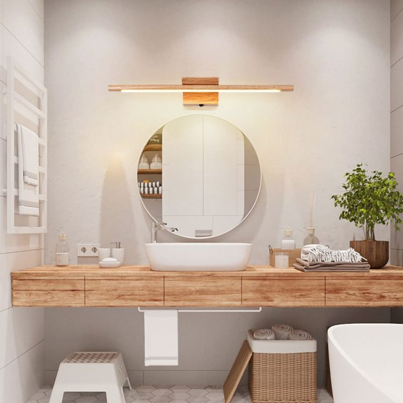 Muto Holz Wandleuchte Linear, Innen, Badezimmer ,Modern LED