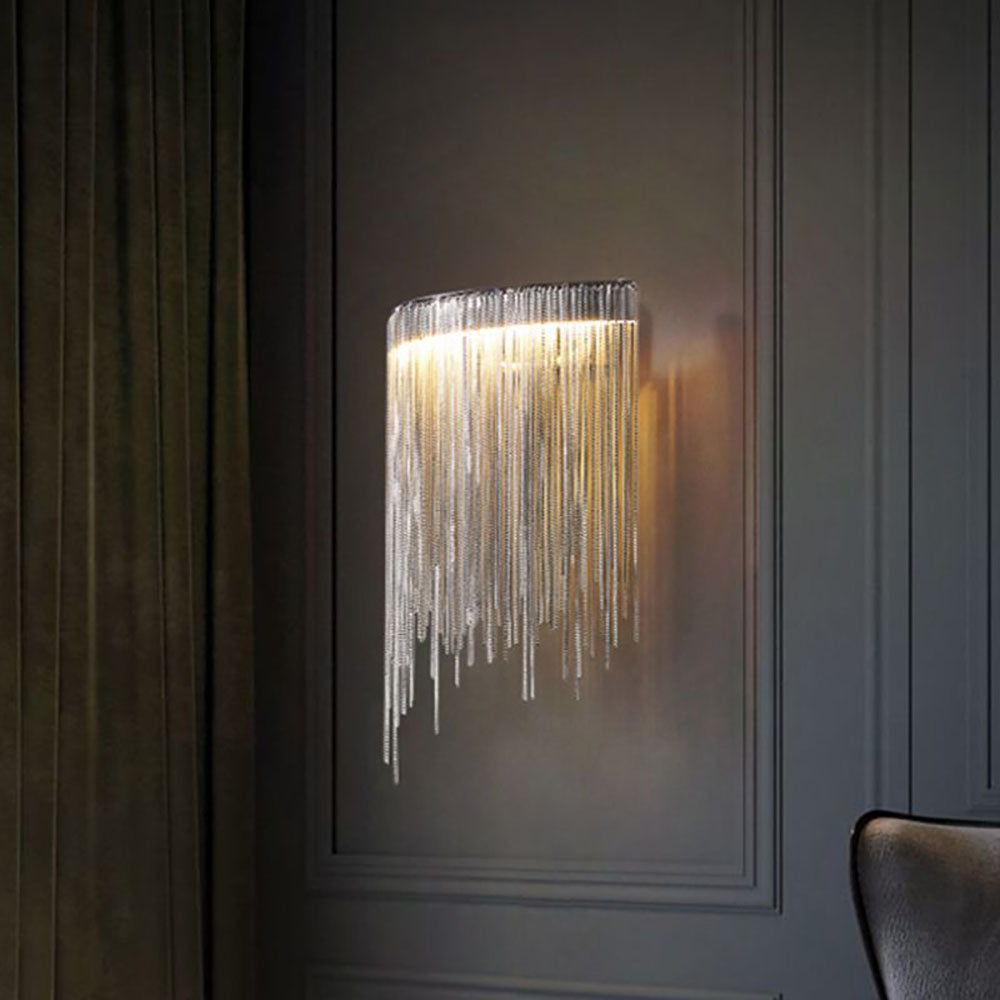 Arisha Modern LED Wandleuchte Silber Wohn/Schlafzimmer Innen Metall