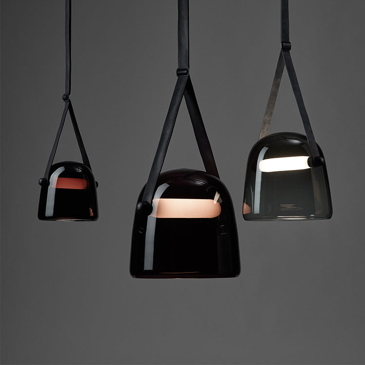 Ray Modern LED Pendelleuchte Kuppel Esstisch, Grau/Weiß, Glas