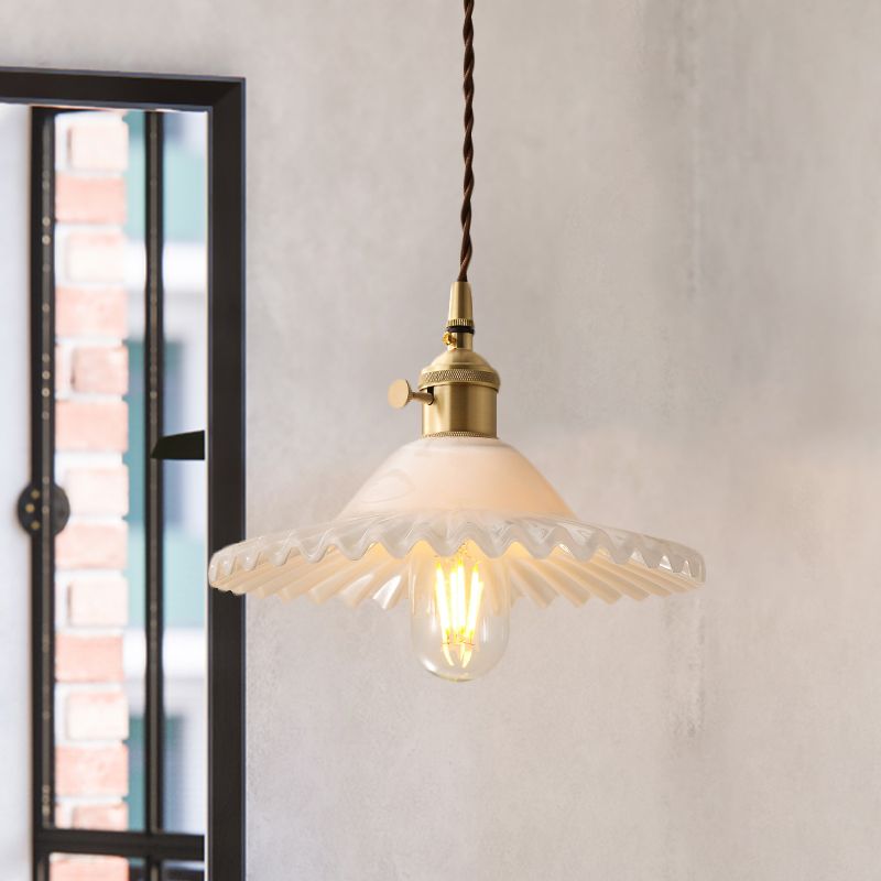 Arisha Design LED Pendelleuchte Weiß Wohn/Schlafzimmer Metall&Glas ∅22CM