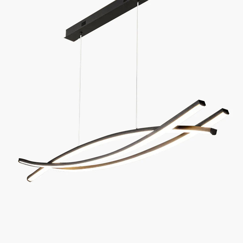 Arisha Modern LED Pendelleuchte Schwarz, Wohn/Esszimmer, Metall