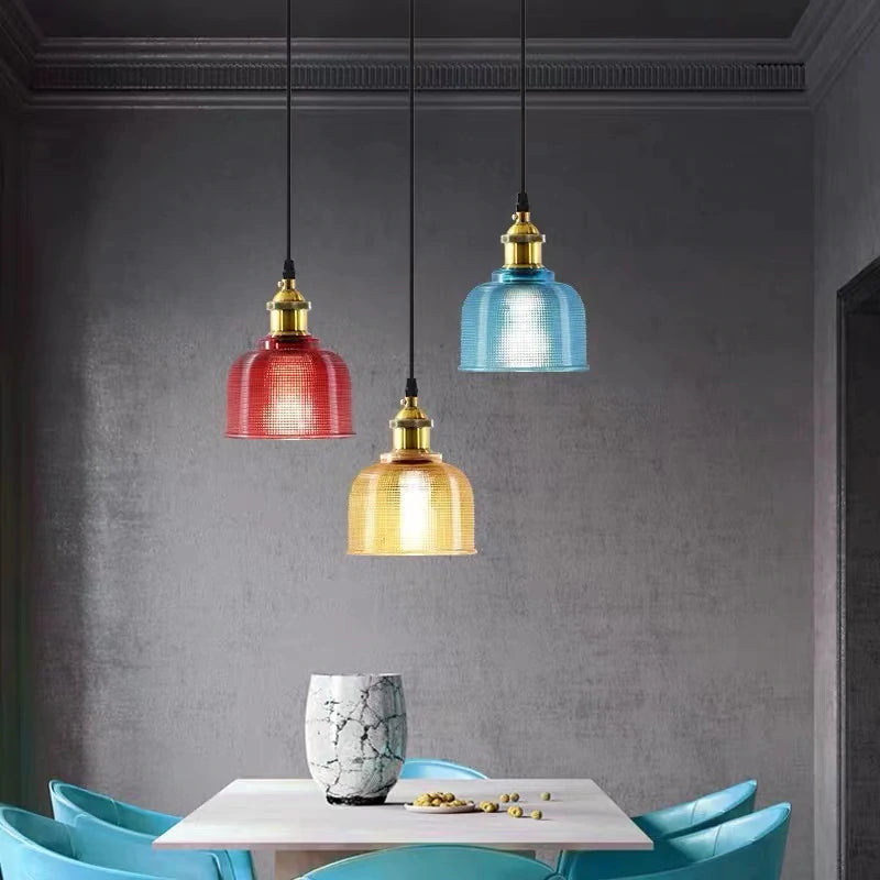 Valentina Vintage LED Pendelleuchte Schlafzimmer/Wohnzimmer Metall/Glas