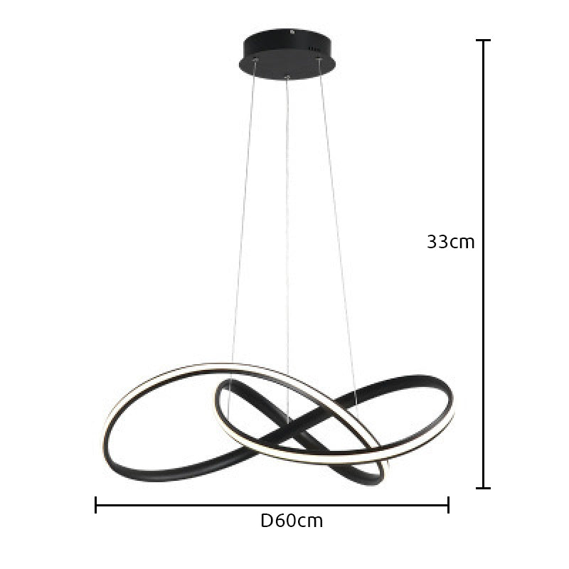 Arisha Modern Linear Pendelleuchte Esstisch, Weiß Schwarz, Acryl Metall