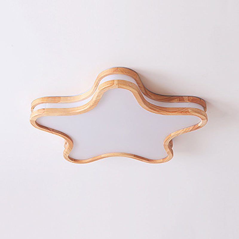 Aria Modern LED Sternenhimmel Deckenleuchte Holz Kinderzimmer