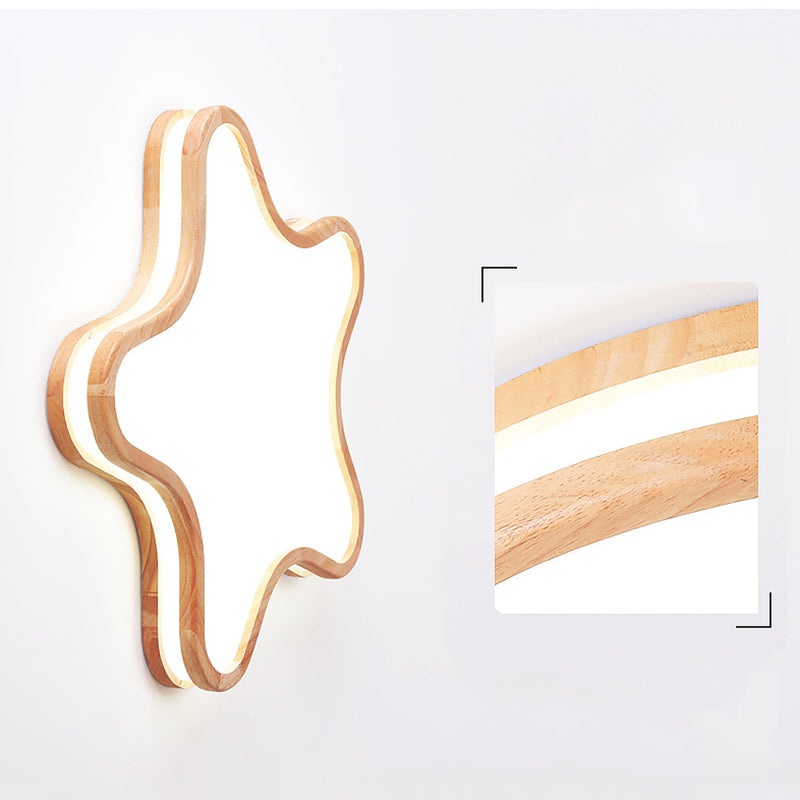 Aria Modern LED Sternenhimmel Deckenleuchte Holz Kinderzimmer