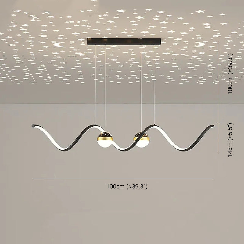 Arisha Moderne LED Pendelleuchte Stern-Design Esszimmer Metall/Acryl