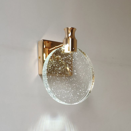 Kristy Modern LED Wandleuchte Gold Schlafzimmer/Esszimmer Kristall