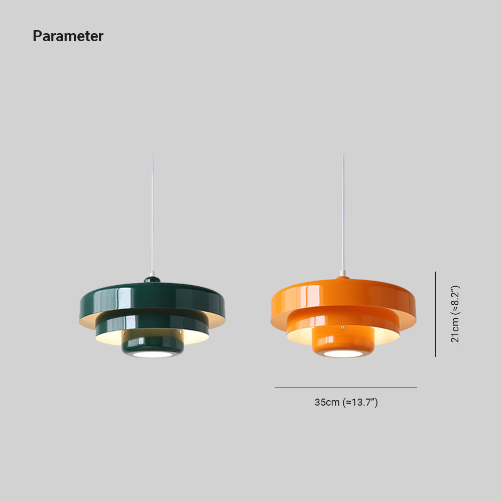 Aria Pendelleuchte Orange/Grün/Weiß Modern LED Wohnzimmer