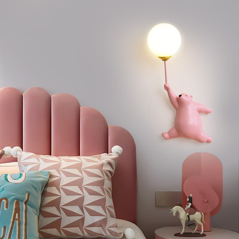 Arisha Design Bear LED Wandleuchte Innen Weiß, Kinderzimmer/Schlafzimmer
