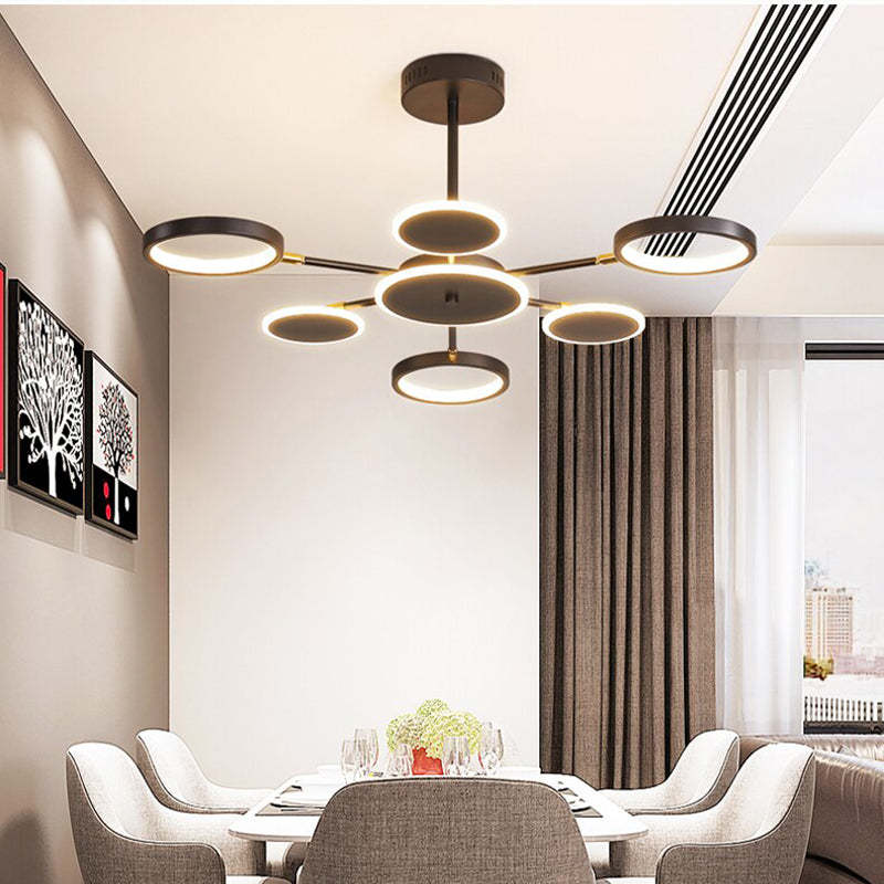 Modern LED Deckenleuchte Metall Acryl Wohnzimmer Schlafzimmer Esszimmer