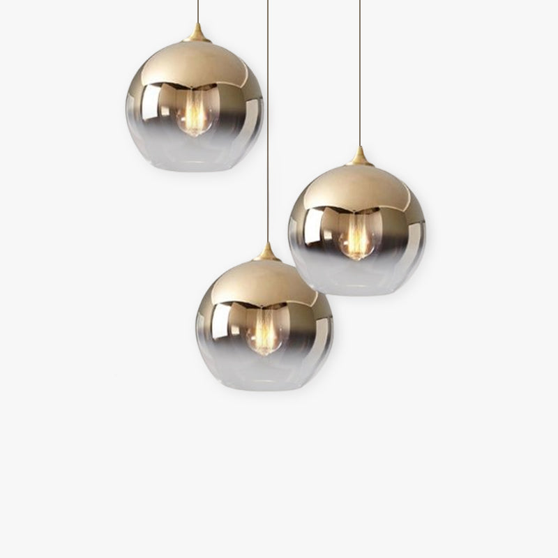 Arisha Modern Kugel LED Pendelleuchte Gold/Silber/Roségold Esszimmer Metall Glas