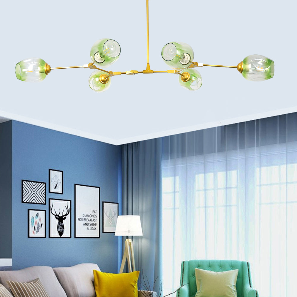 Valentina Pendelleuchte Schwarze/Gold Wohnzimmer/Schlafzimmer Glas