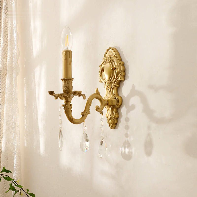 Silva Vintage Luxus LED Innenbereich Wandleuchte Metall Kristall Wohnzimmer Flur