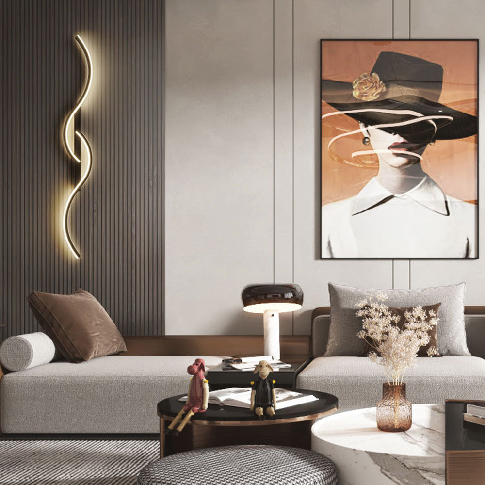 Arisha Modern LED Wandleuchte Innen Linear Schwarz/Weiß