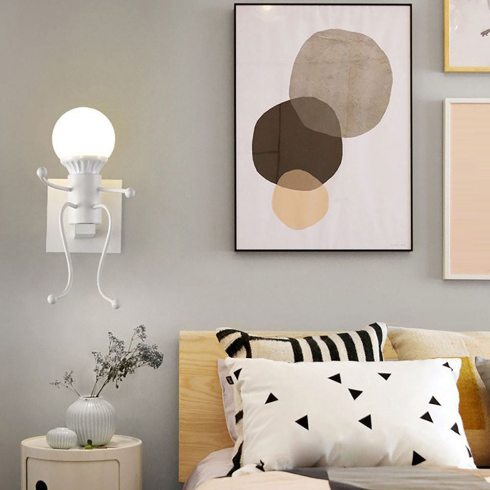Arisha Modern LED Wandleuchte Weiß/Schwarz Bade/Wohnzimmer Metall