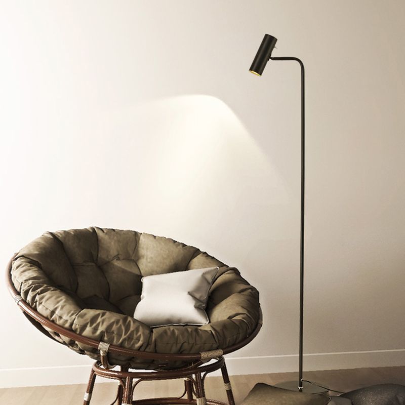 Arisha Modern/Minimalistisch Stehleuchte Vertikal, Schwarz/Weiß/Gold, Schlafzimmer, Metall