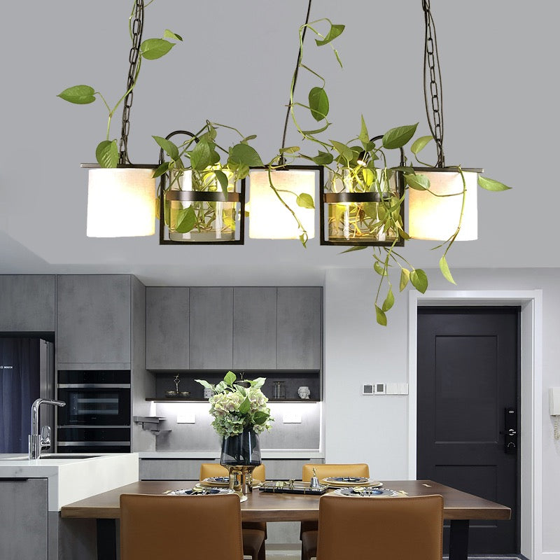 Ritta Design Zylinder LED Pendelleuchte Schwarz Wohn/Schlaf/Esszimmer Metall&Glas 90CM Lang