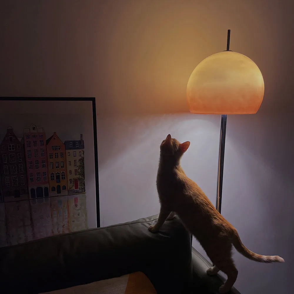 Mira Sunset Design Stehlampe Gelb Wohnzimmer/Kinderzimmer Glas