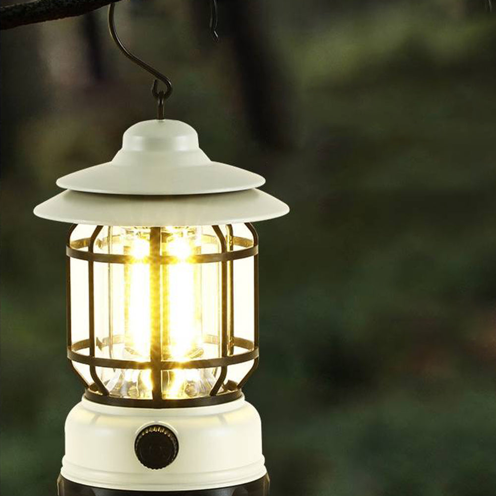 Silva Retro LED Außenleuchte Dimmbar Schwarz/Weiß Camping Harz Acryl 3 Farben 25CM Lang