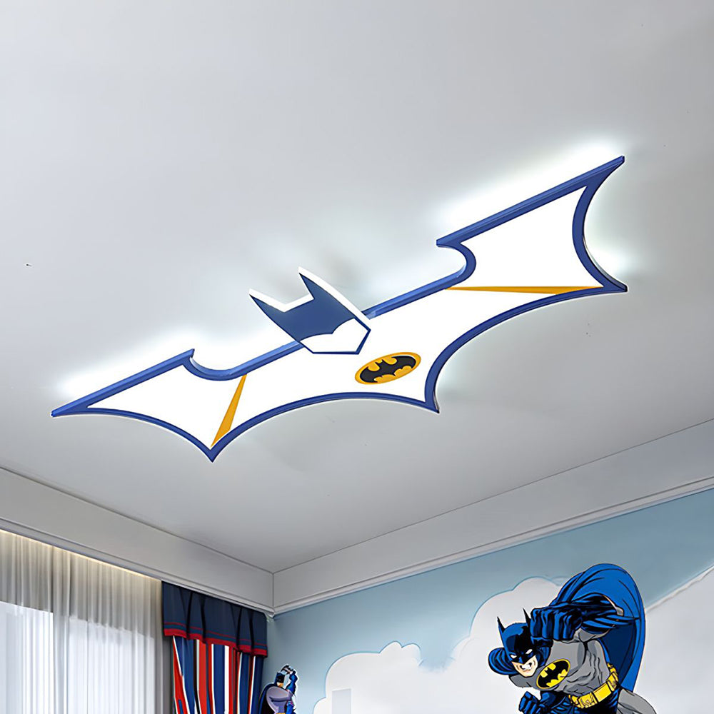 Aria LED Kindliche Fledermaus Acryl Deckenleuchte, Schwarz/Blau, Wohnzimmer