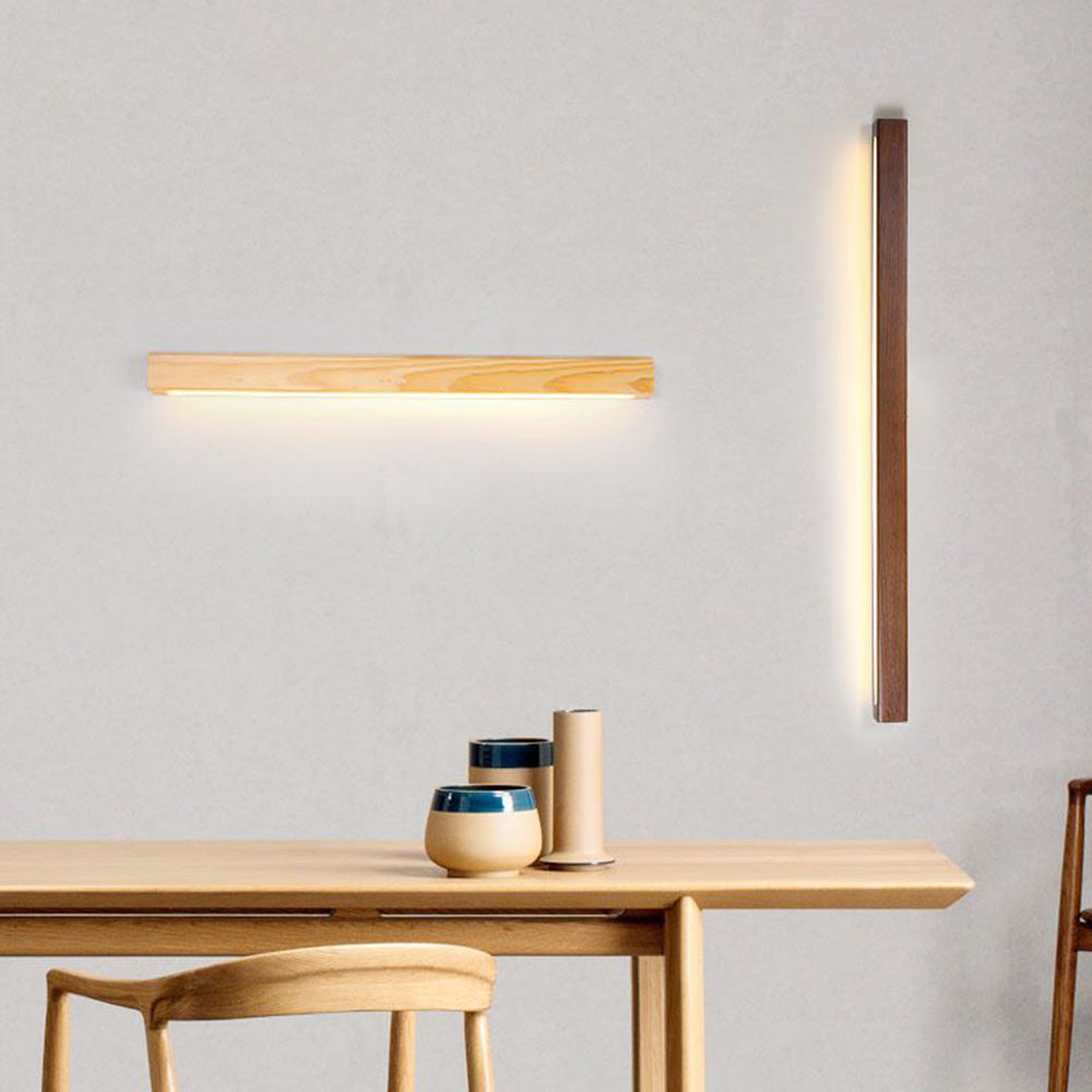 Zenx Wandleuchte Linear Holz