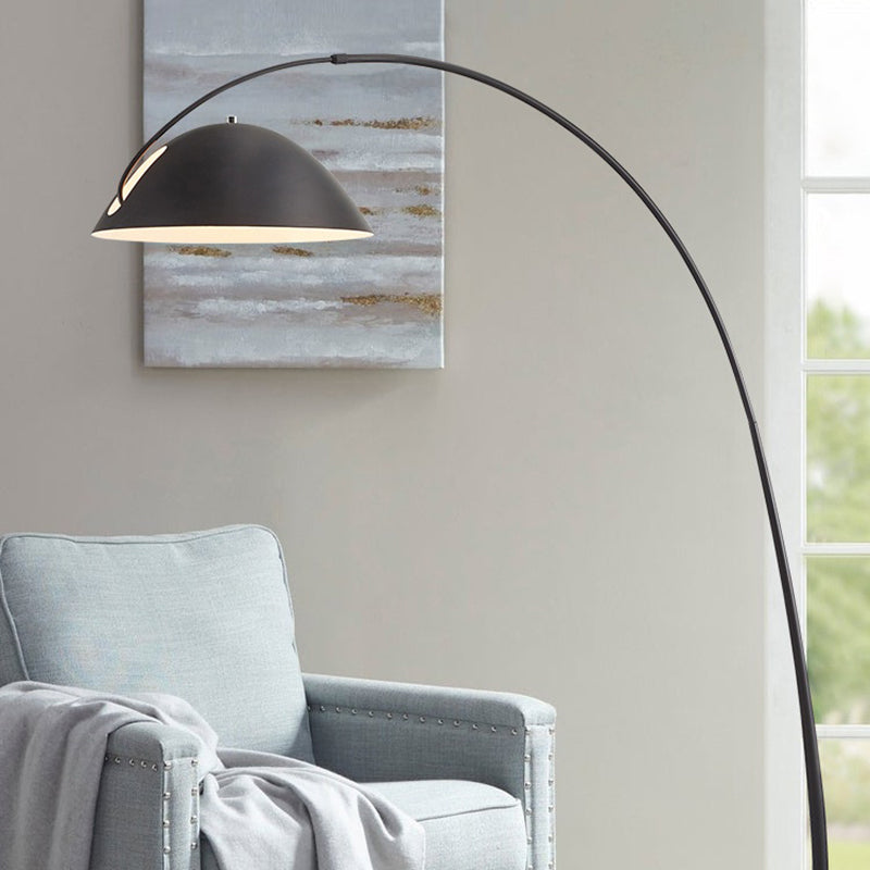 Avi Modern LED Bogen Schale Stehlampe Metall Wohnzimmer Schlafzimmer