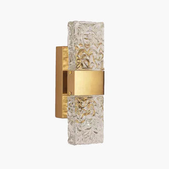 Kristy Moderne Rechteckige Wandleuchte aus Metall, Gold
