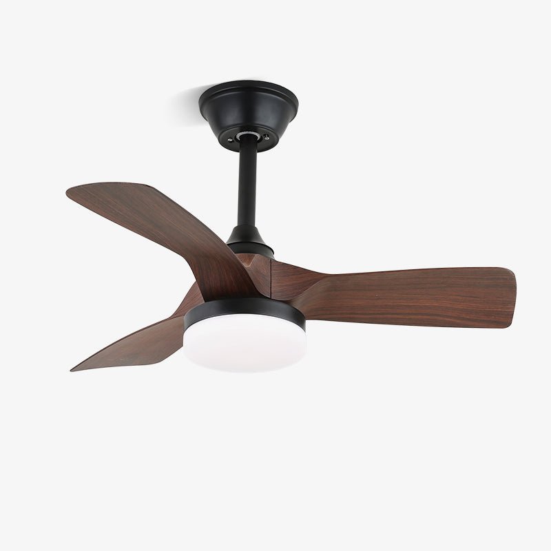 Elvelira minimalistisch Schwarzes Holz Deckenventilator mit Beleuchtung