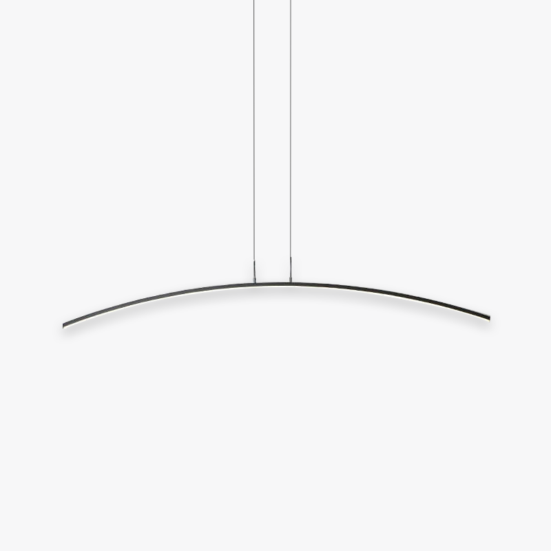 Arisha Modern Minimalist Linear LED Pendelleuchte Schwarz/Weiß Esszimmer Metall
