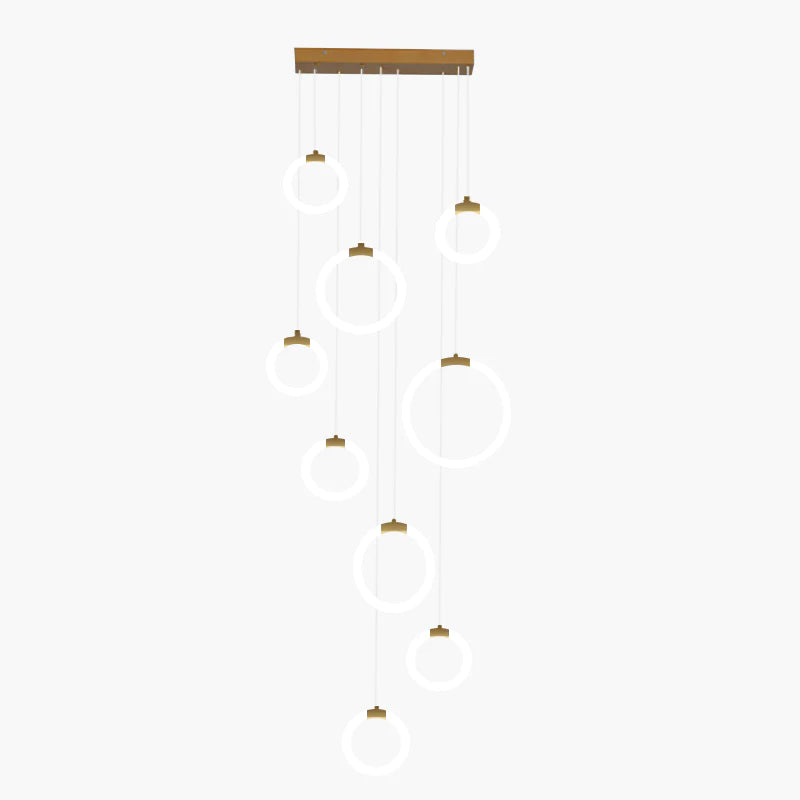 Arisha Moderne LED Pendelleuchte Wohnzimmer/Schlafzimmer Weiß/Gold