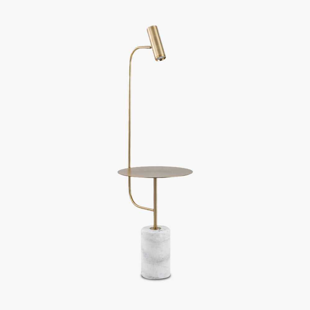 Mira Design LED Stehlampe Schwarz&Gold Wohn/Ess/Arbeitszimmer Marmor&Eisenwaren