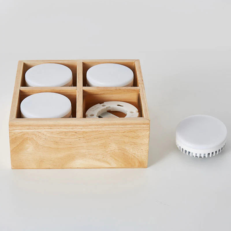 Muto Modern LED Deckenleuchte Platz Wohnzimmer Schlafzimmer Holz Acryl