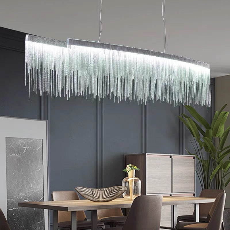 Kristy Modern Quasten Kronleuchter Gold/Chrom LED Metall Esszimmer