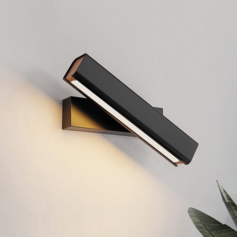 Arisha Modern Modern LED Wandleuchte Innen Drehbar Rechteckig Metall/Holz Wohnzimmer