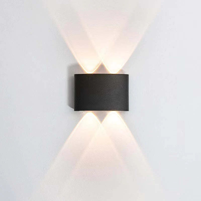 Ray Außenwandleuchte Modern Rechteck LED Weiß Metall Terrasse