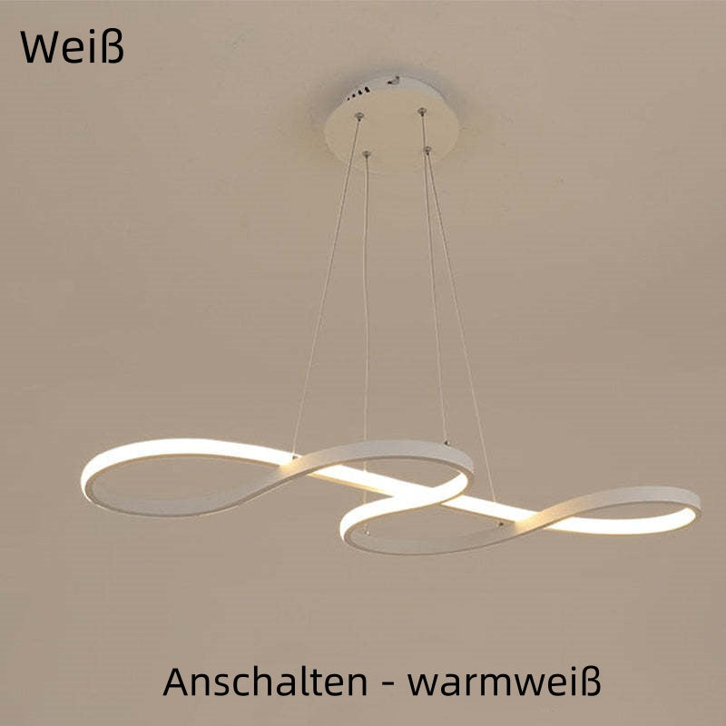 Arisha Modern LED Pendelleuchte Schwarz Weiß Gold Metall Wohnzimmer