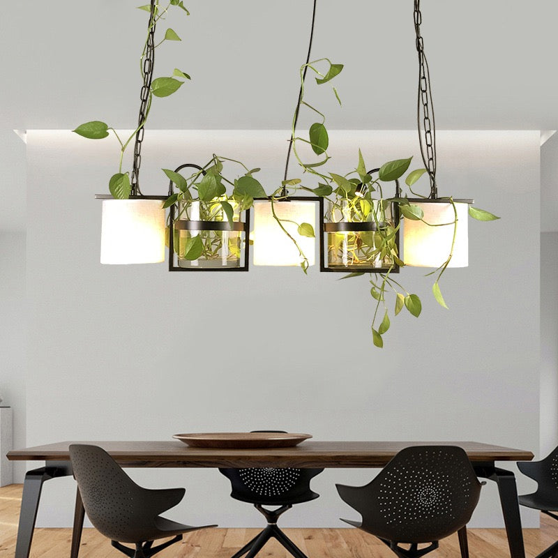 Ritta Design Zylinder LED Pendelleuchte Schwarz Wohn/Schlaf/Esszimmer Metall&Glas 90CM Lang