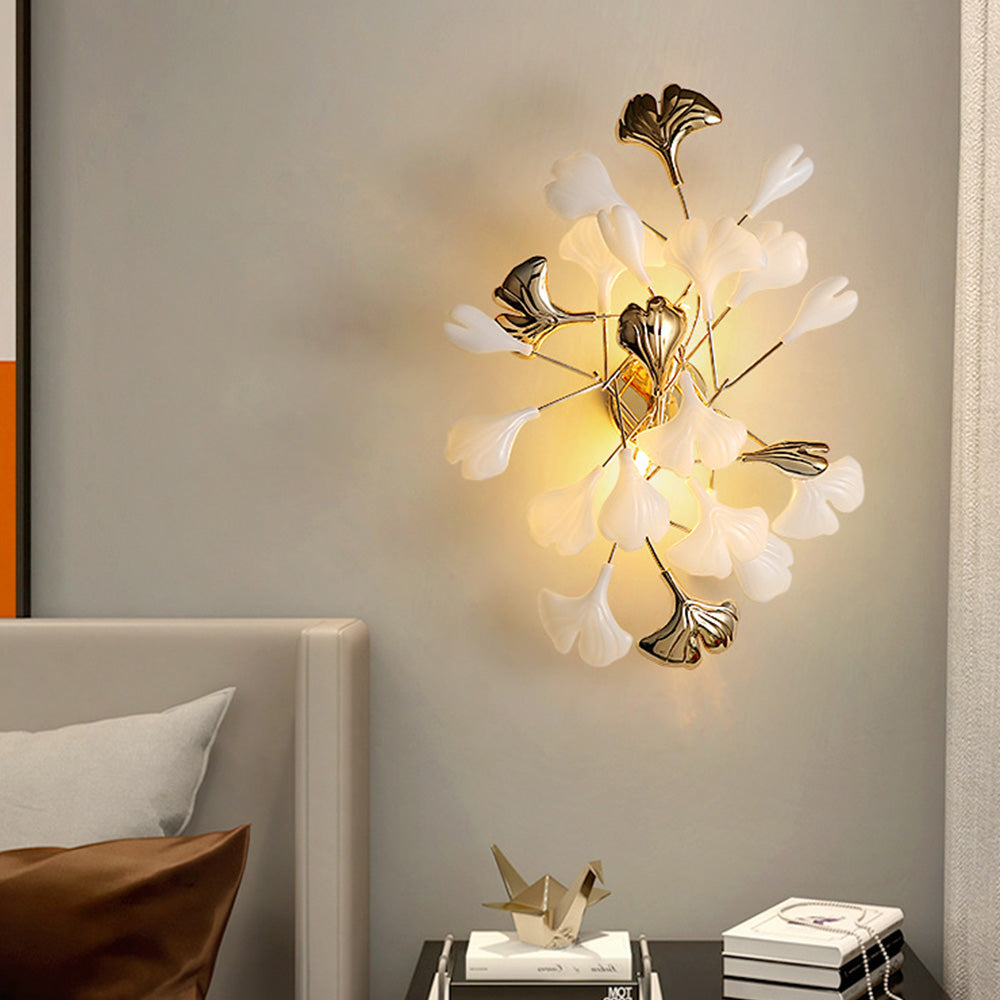 Olivia Design LED Wandleuchte Schlafzimmer/ Wohnzimmer Weiß/Gold