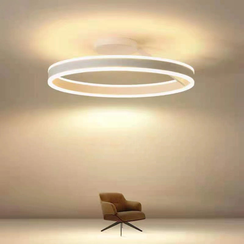 Arisha Deckenleuchte Ring Modern LED Schwarz/Weiß Wohnzimmer Flur Metall