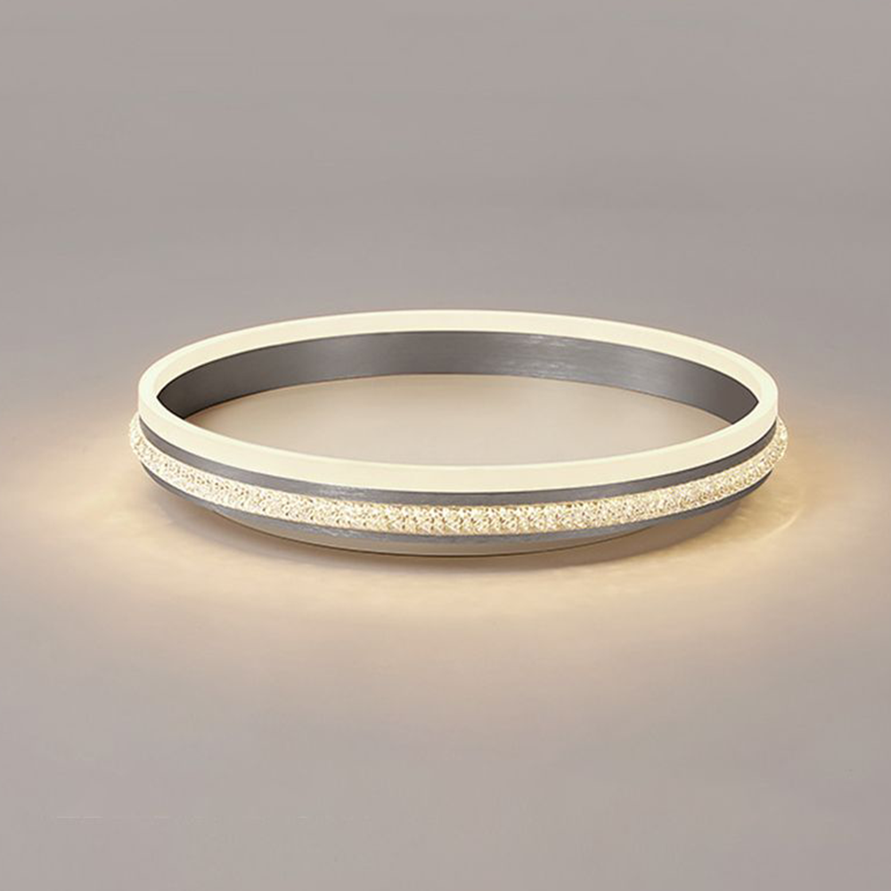 Arisha Modern LED Deckenleuchten Dimmbar Ring Weiß Wohnzimmer Metall
