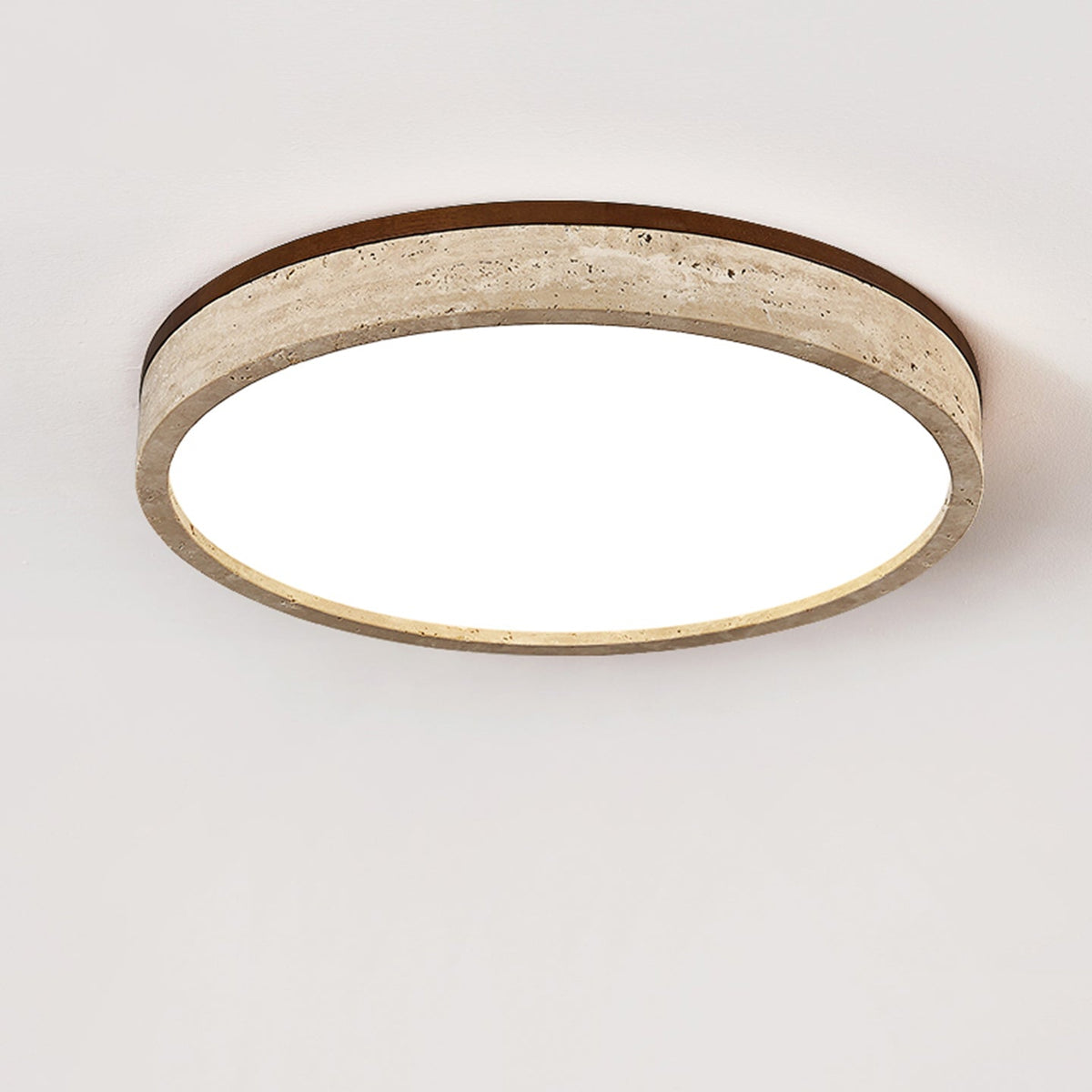 Xoan Glowly Travertine Halo runde Deckenleuchte
