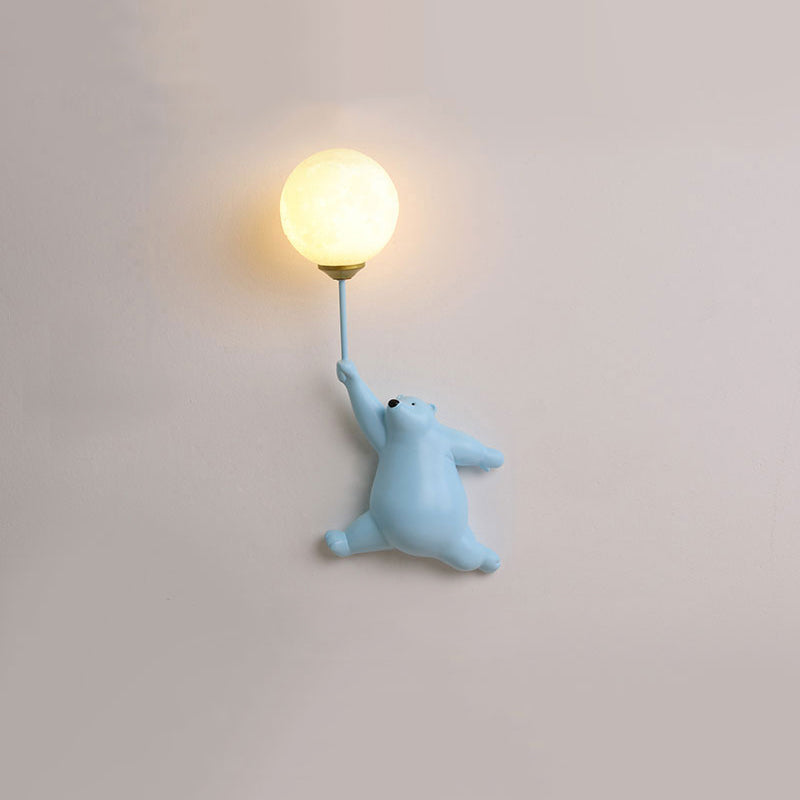 Arisha Design Bear LED Wandleuchte Innen Weiß, Kinderzimmer/Schlafzimmer