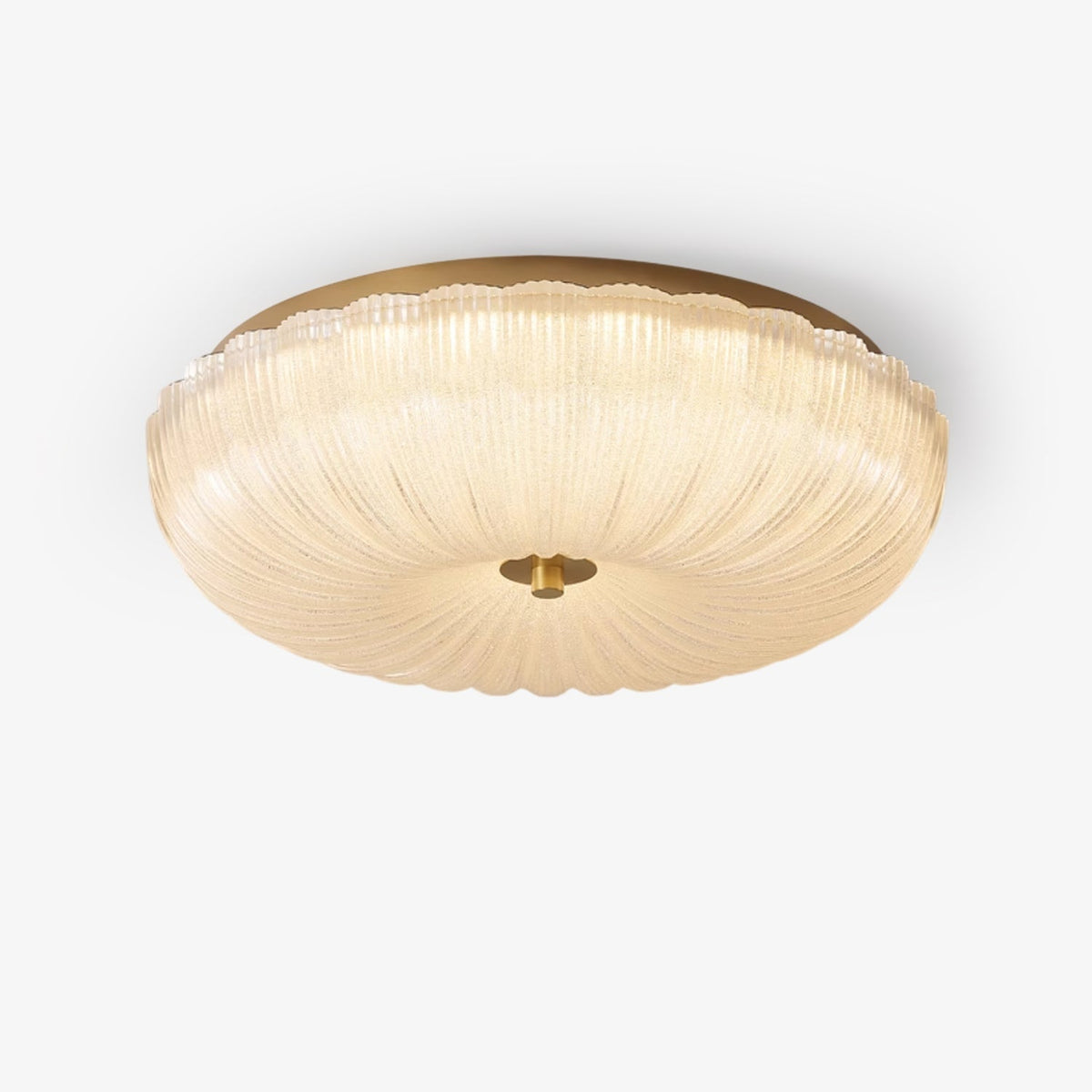 Halo Deckenleuchte mit Wellen-Glas