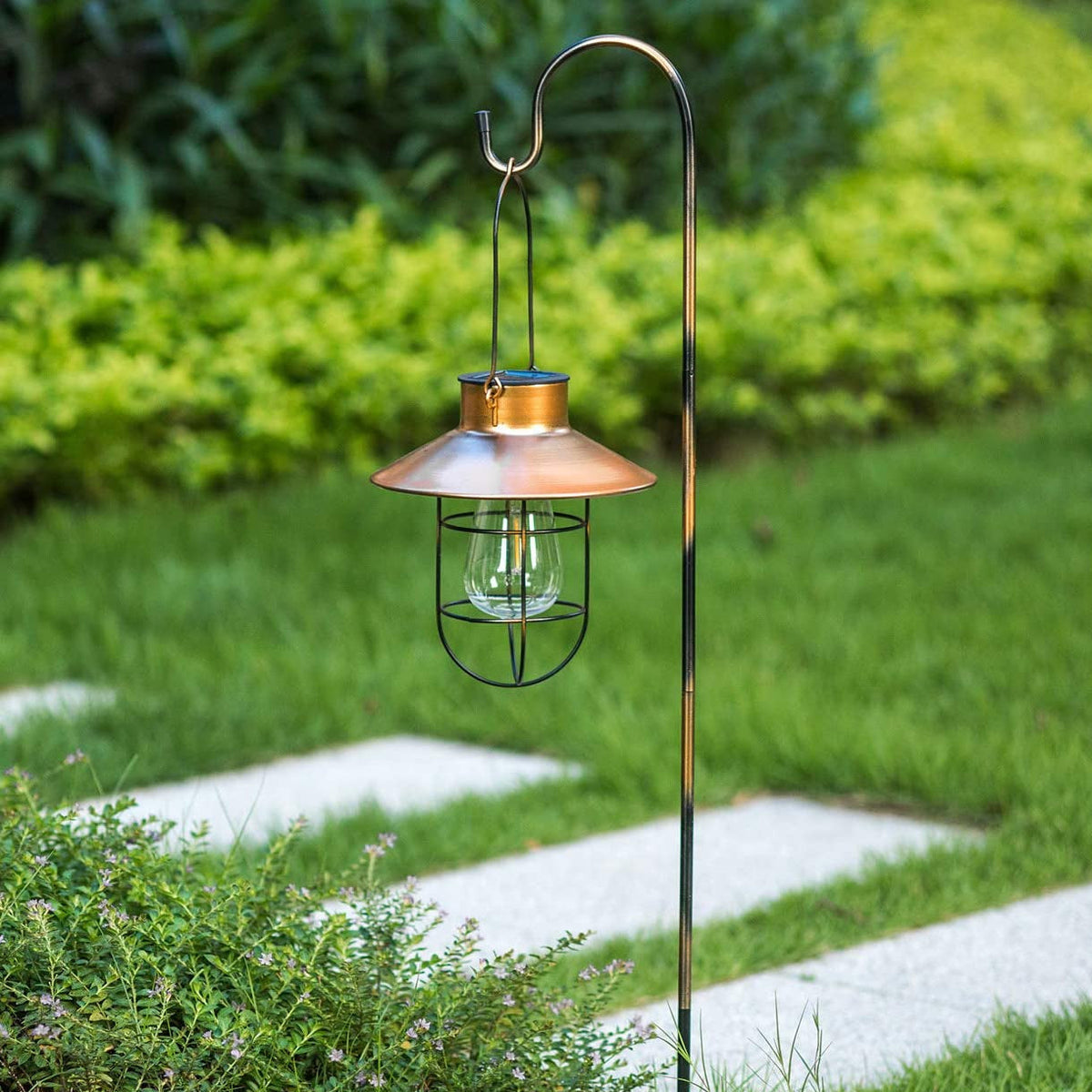 Shepherd Hook Laterne Hängendes Solarlicht